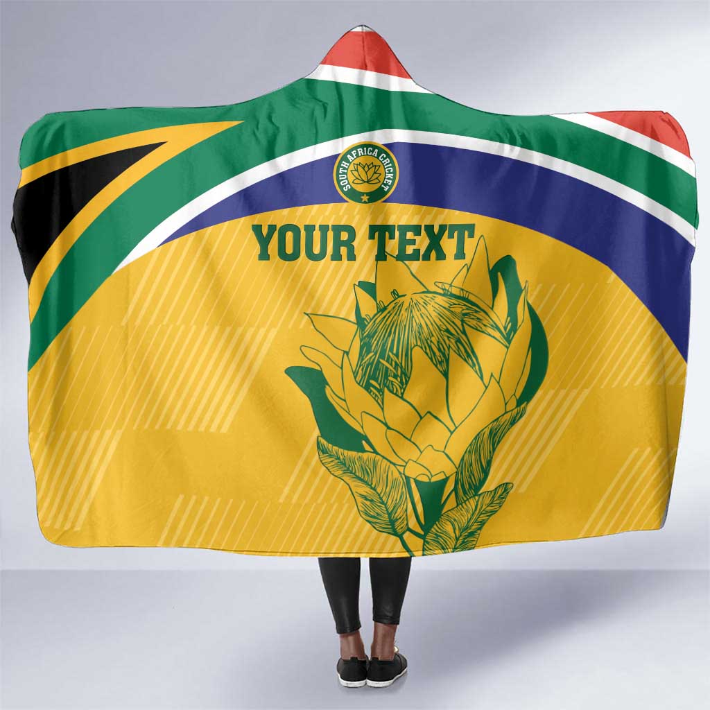 Custom South Africa Cricket Hooded Blanket Go Champions World Cup Proteas