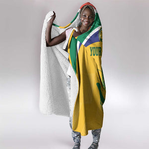 Custom South Africa Cricket Hooded Blanket Go Champions World Cup Proteas