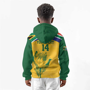 Custom South Africa Cricket Kid Hoodie Go Champions World Cup Proteas