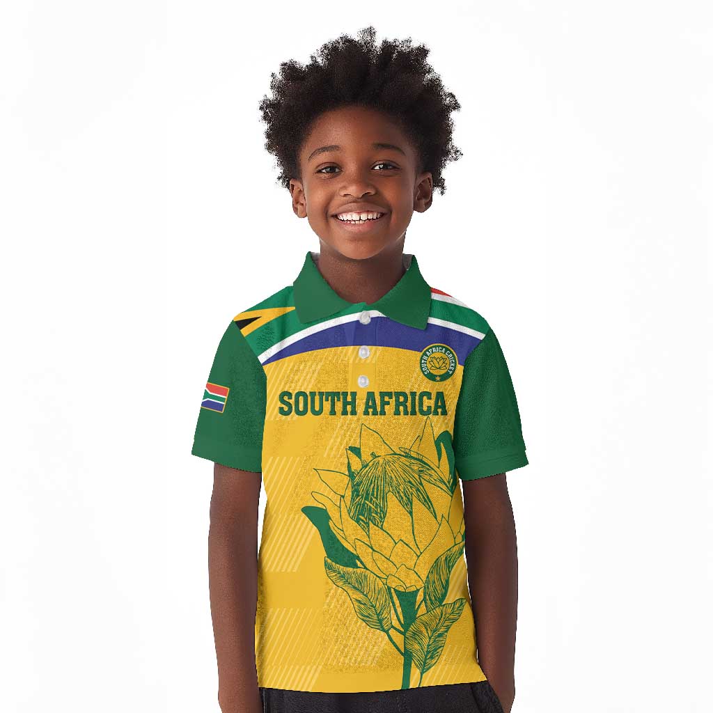 Custom South Africa Cricket Kid Polo Shirt Go Champions World Cup Proteas