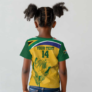 Custom South Africa Cricket Kid T shirt Go Champions World Cup Proteas