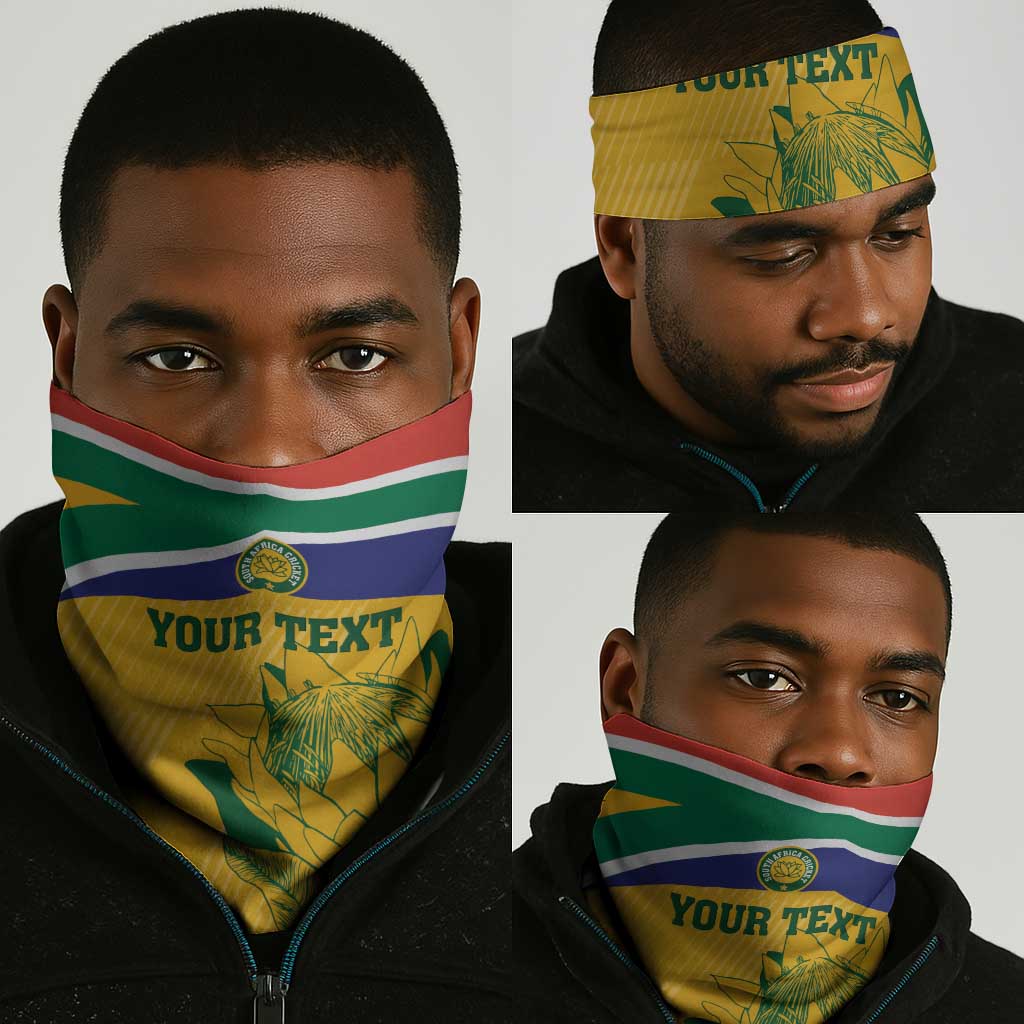 Custom South Africa Cricket Neck Gaiter Go Champions World Cup Proteas LT14