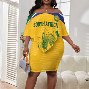 Custom South Africa Cricket Off Shoulder Short Dress Go Champions World Cup Proteas LT14