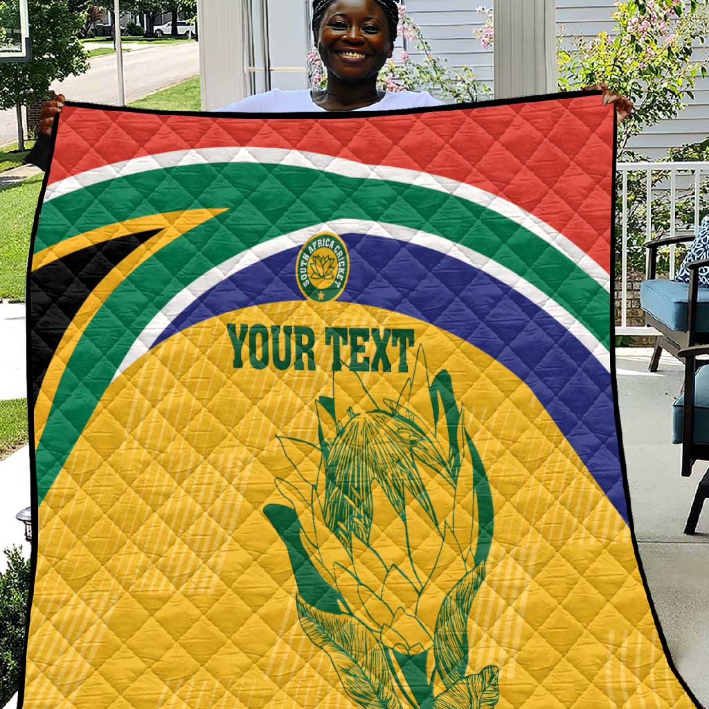 Custom South Africa Cricket Quilt Go Champions World Cup Proteas