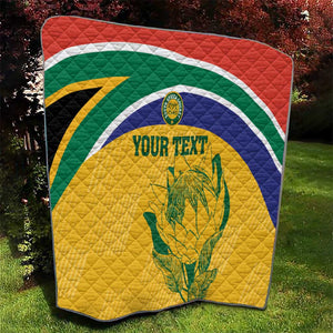 Custom South Africa Cricket Quilt Go Champions World Cup Proteas