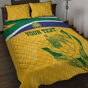 Custom South Africa Cricket Quilt Bed Set Go Champions World Cup Proteas