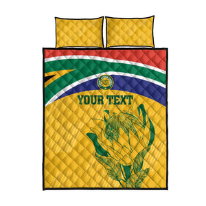 Custom South Africa Cricket Quilt Bed Set Go Champions World Cup Proteas