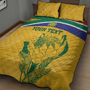 Custom South Africa Cricket Quilt Bed Set Go Champions World Cup Proteas