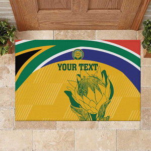 Custom South Africa Cricket Rubber Doormat Go Champions World Cup Proteas