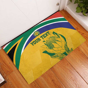 Custom South Africa Cricket Rubber Doormat Go Champions World Cup Proteas