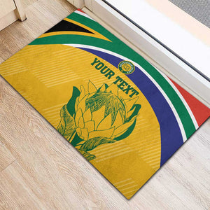 Custom South Africa Cricket Rubber Doormat Go Champions World Cup Proteas