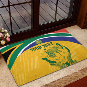 Custom South Africa Cricket Rubber Doormat Go Champions World Cup Proteas