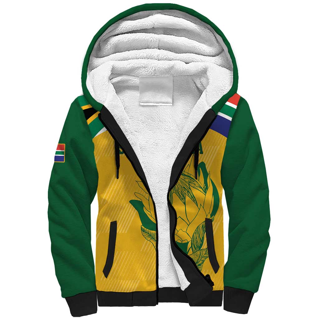 Custom South Africa Cricket Sherpa Hoodie Go Champions World Cup Proteas