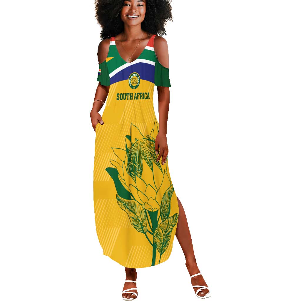 Custom South Africa Cricket Summer Maxi Dress Go Champions World Cup Proteas