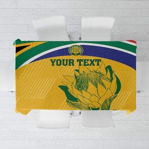 Custom South Africa Cricket Tablecloth Go Champions World Cup Proteas