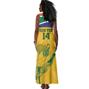 Custom South Africa Cricket Tank Maxi Dress Go Champions World Cup Proteas