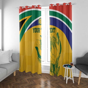 Custom South Africa Cricket Window Curtain Go Champions World Cup Proteas