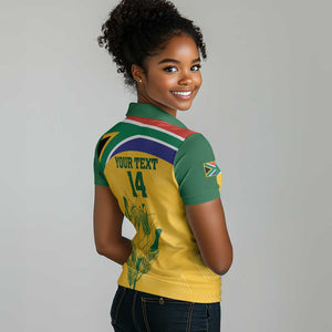 Custom South Africa Cricket Women Polo Shirt Go Champions World Cup Proteas