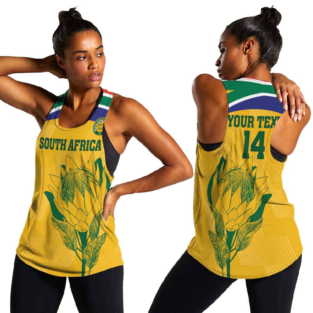 Custom South Africa Cricket Women Racerback Tank Go Champions World Cup Proteas