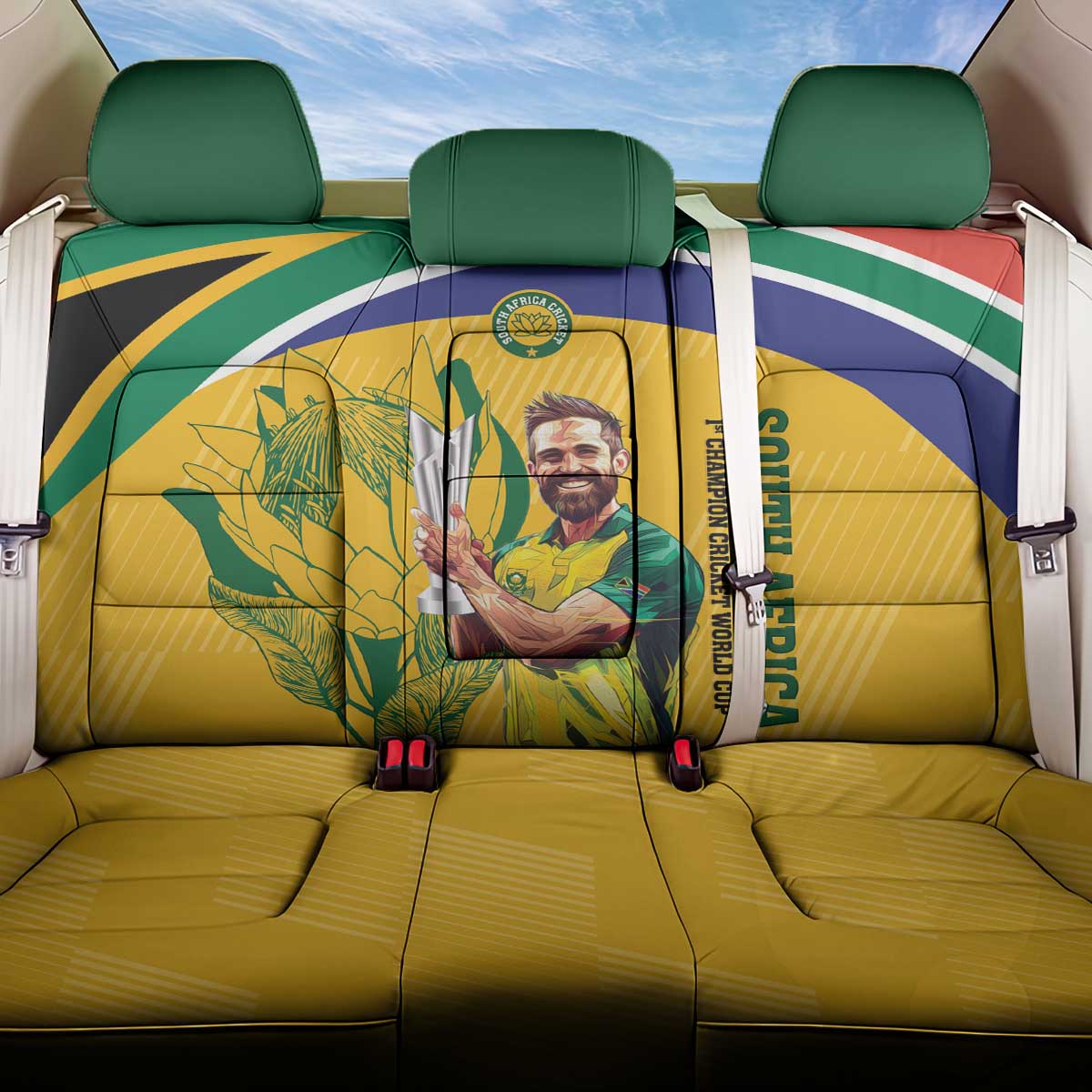 South Africa Cricket Back Car Seat Cover 1st Champions World Cup Proud Of Our Boys