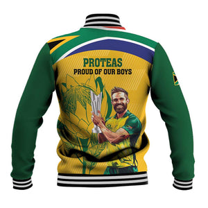 South Africa Cricket Baseball Jacket 1st Champions World Cup Proud Of Our Boys LT14