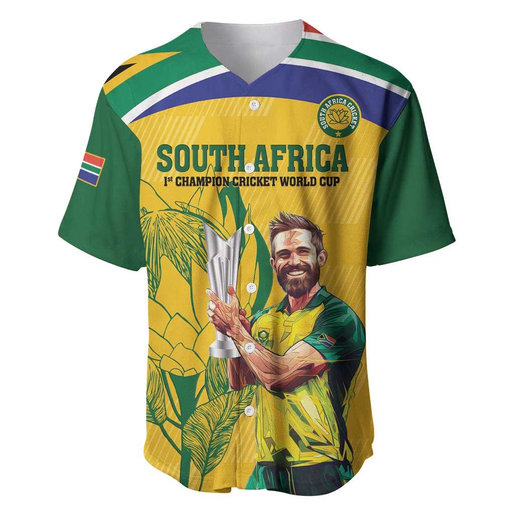 South Africa Cricket Baseball Jersey 1st Champions World Cup Proud Of Our Boys