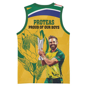 South Africa Cricket Basketball Jersey 1st Champions World Cup Proud Of Our Boys LT14