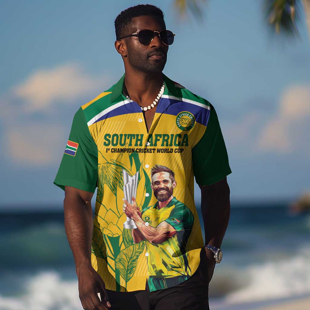 South Africa Cricket Hawaiian Shirt 1st Champions World Cup Proud Of Our Boys