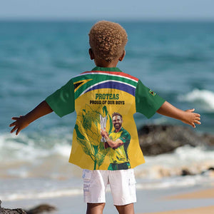 South Africa Cricket Kid Hawaiian Shirt 1st Champions World Cup Proud Of Our Boys