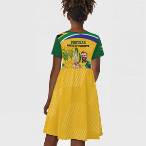 South Africa Cricket Kid Short Sleeve Dress 1st Champions World Cup Proud Of Our Boys