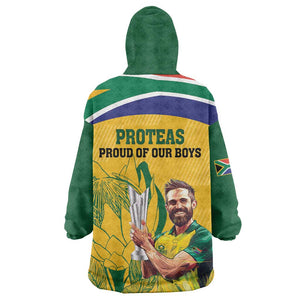 South Africa Cricket KId Wearable Blanket Hoodie 1st Champions World Cup Proud Of Our Boys