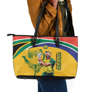 South Africa Cricket Leather Tote Bag 1st Champions World Cup Proud Of Our Boys