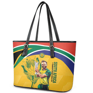 South Africa Cricket Leather Tote Bag 1st Champions World Cup Proud Of Our Boys