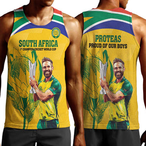 South Africa Cricket Men Tank Top 1st Champions World Cup Proud Of Our Boys