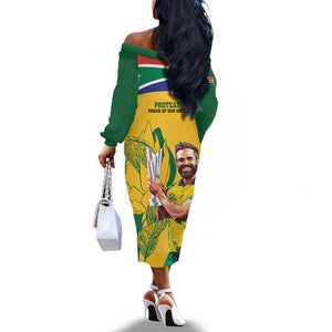 South Africa Cricket Off The Shoulder Long Sleeve Dress 1st Champions World Cup Proud Of Our Boys