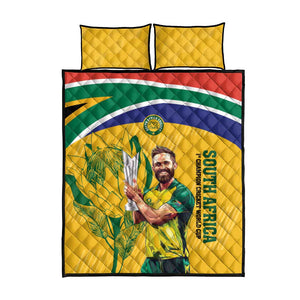 South Africa Cricket Quilt Bed Set 1st Champions World Cup Proud Of Our Boys