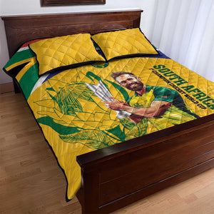 South Africa Cricket Quilt Bed Set 1st Champions World Cup Proud Of Our Boys