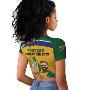 South Africa Cricket Raglan Cropped T shirt 1st Champions World Cup Proud Of Our Boys