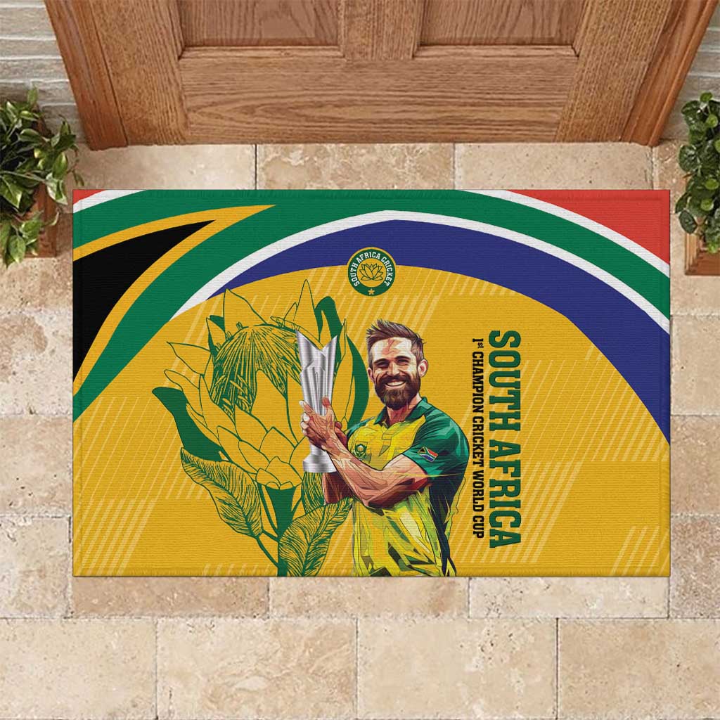 South Africa Cricket Rubber Doormat 1st Champions World Cup Proud Of Our Boys