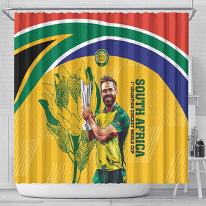 South Africa Cricket Shower Curtain 1st Champions World Cup Proud Of Our Boys