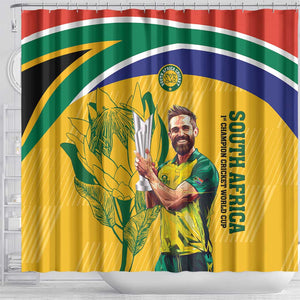 South Africa Cricket Shower Curtain 1st Champions World Cup Proud Of Our Boys