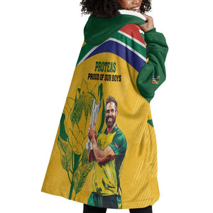 South Africa Cricket Wearable Blanket Hoodie 1st Champions World Cup Proud Of Our Boys