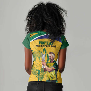 South Africa Cricket Women V-Neck T-Shirt 1st Champions World Cup Proud Of Our Boys