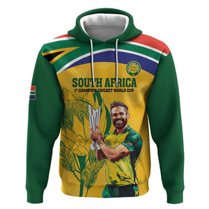 South Africa Cricket Zip Hoodie 1st Champions World Cup Proud Of Our Boys