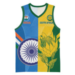 Custom India And South Africa Cricket Basketball Jersey 2024 Together Dynamic Version LT14