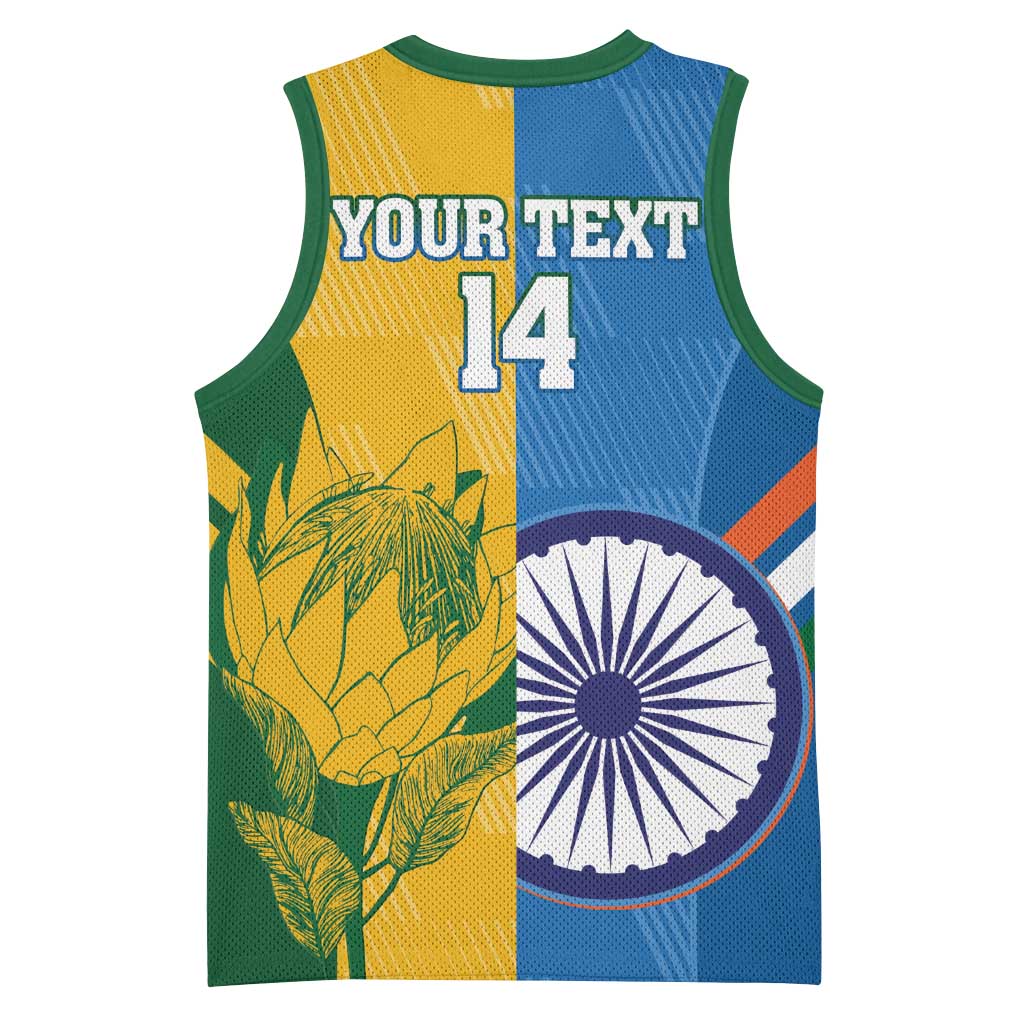 Custom India And South Africa Cricket Basketball Jersey 2024 Together Dynamic Version LT14