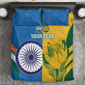 Custom India And South Africa Cricket Bedding Set 2024 Together Dynamic Version