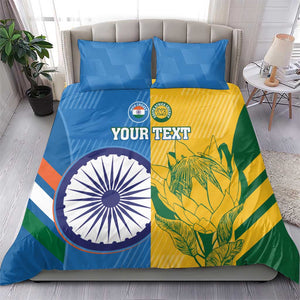 Custom India And South Africa Cricket Bedding Set 2024 Together Dynamic Version