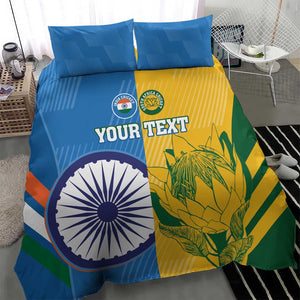 Custom India And South Africa Cricket Bedding Set 2024 Together Dynamic Version