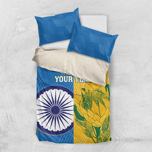 Custom India And South Africa Cricket Bedding Set 2024 Together Dynamic Version